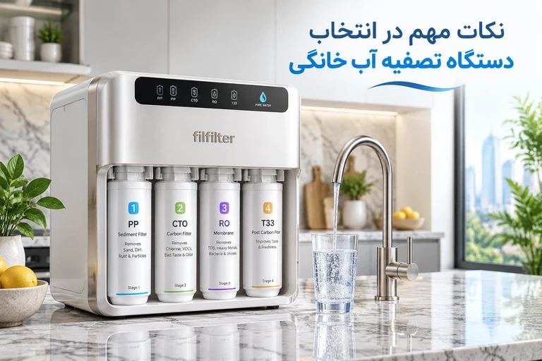 نکات مهم در انتخاب تصفیه آب خانگی